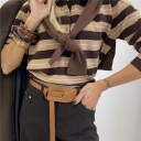 maglia riga con colletto girl